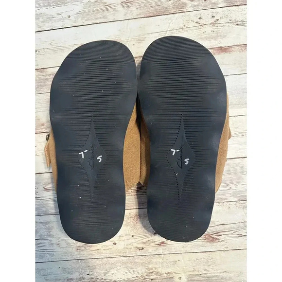 Clarks Collection Brynn Slip-On Slide Clog Size 7.5 Women's Suede Fur - Picture 7 of 8